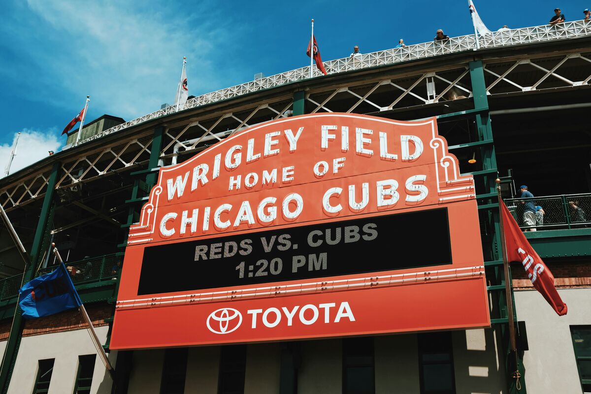 Wrigley Field in Chicago, near the Sunnyside dispensary in Wrigleyville